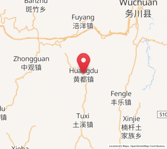 Map of Huangdu, Guizhou