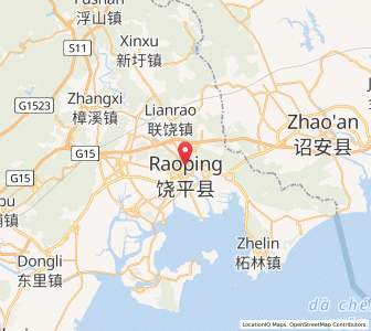 Map of Huanggang, Guangdong