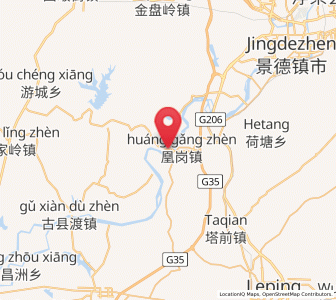 Map of Huanggang, Jiangxi
