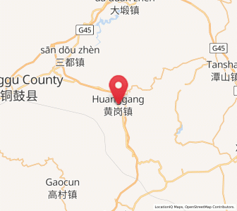 Map of Huanggang, Jiangxi