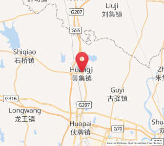 Map of Huangji, Hubei