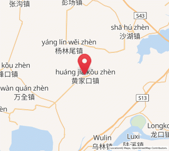 Map of Huangjiakou, Hubei