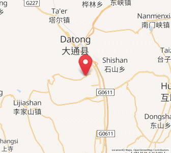 Map of Huangjiazhai, Qinghai