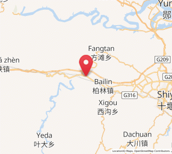 Map of Huanglong, Hubei