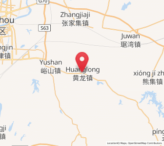 Map of Huanglong, Hubei