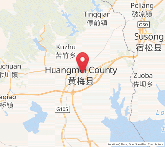 Map of Huangmei, Hubei