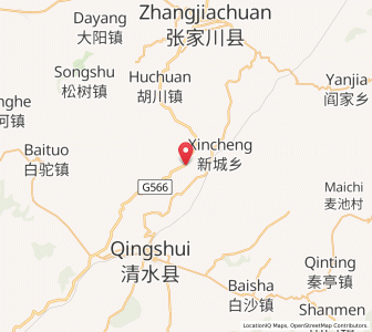 Map of Huangmen, Gansu