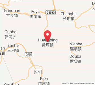 Map of Huangping, Gansu