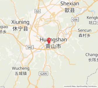 Map of Huangshan, Anhui