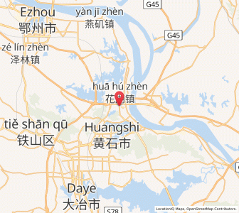 Map of Huangshi, Hubei