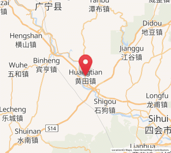Map of Huangtian, Guangdong