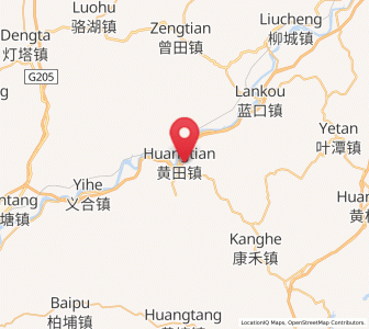 Map of Huangtian, Guangdong