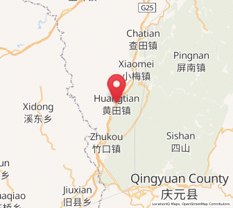 Map of Huangtian, Zhejiang