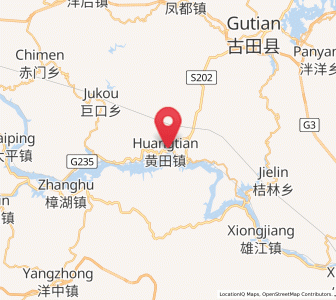 Map of Huangtian, Fujian