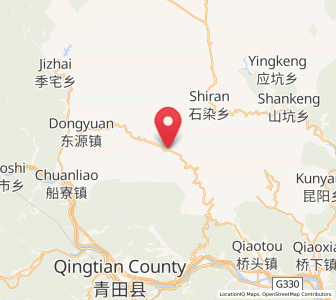 Map of Huangyang, Zhejiang