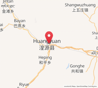 Map of Huangyuan Chengguanzhen, Qinghai