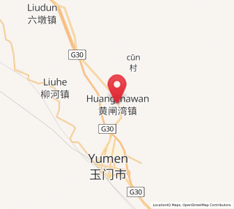 Map of Huangzhawan, Gansu