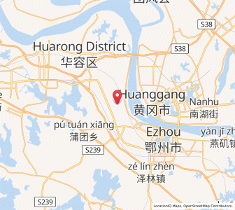 Map of Huangzhou, Hubei