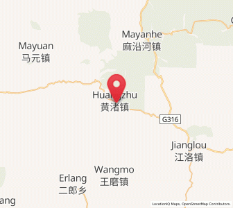 Map of Huangzhu, Gansu