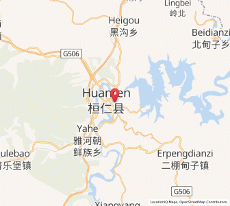 Map of Huanren, Liaoning