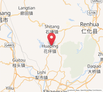 Map of Huaping, Guangdong