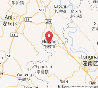 Map of Huayan, Chongqing