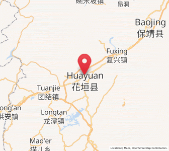 Map of Huayuan, Hunan