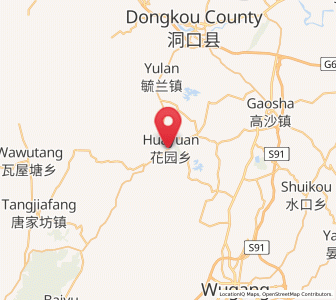 Map of Huayuan, Hunan