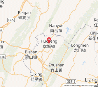 Map of Hucheng, Chongqing