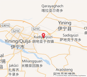 Map of Hudiyuzi, Xinjiang