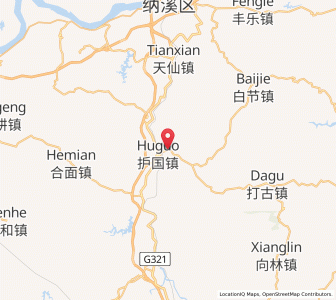 Map of Huguo, Sichuan