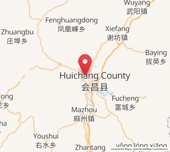 Map of Huichang, Jiangxi