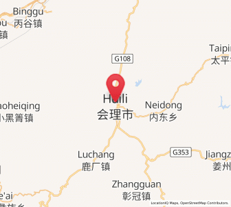 Map of Huili Chengguanzhen, Sichuan