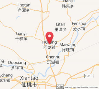 Map of Huilong, Hubei
