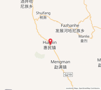 Map of Huimin, Yunnan