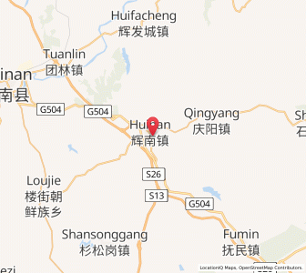 Map of Huinan, Jilin