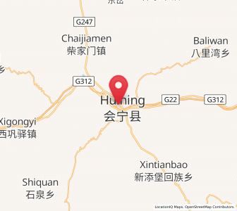 Map of Huishi, Gansu