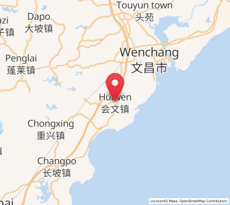 Map of Huiwen, Hainan