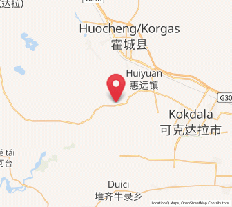 Map of Huiyuan, Xinjiang