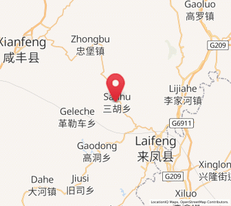 Map of Hujiagou, Hubei