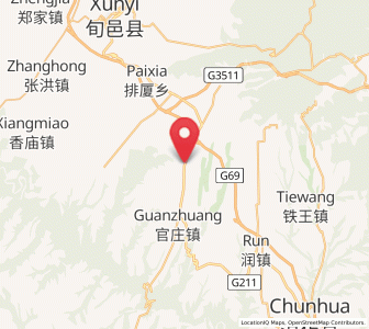 Map of Hujiamiao, Shaanxi