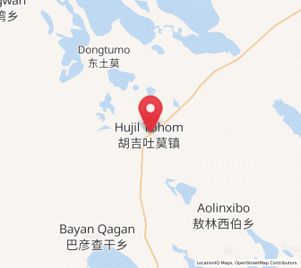 Map of Hujil Tohom, Heilongjiang
