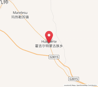 Map of Hujirti Mongolzuxiang, Xinjiang