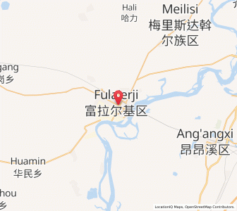Map of Hulan Ergi, Heilongjiang