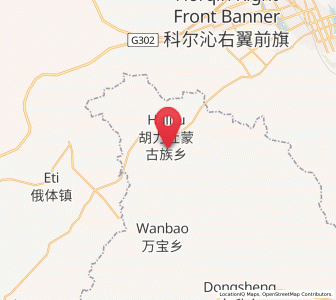 Map of Hulitu, Jilin