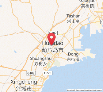 Map of Huludao, Liaoning