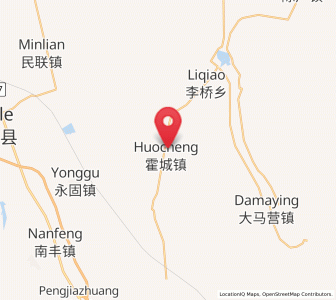 Map of Huocheng, Gansu