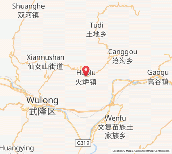 Map of Huolu, Chongqing