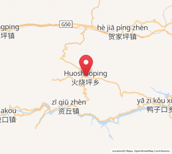 Map of Huoshaoping, Hubei