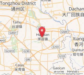 Map of Huoxian, Beijing